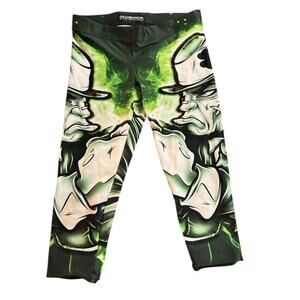 GearBunch Leprechaun Leggings Exercise Yoga St. Patrick Green Black women's S